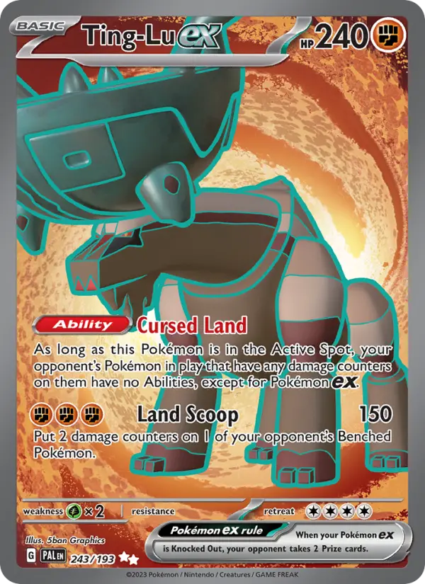 Ting-Lu ex Ultra Rare Pokemon card #243 from Paldea Evolved