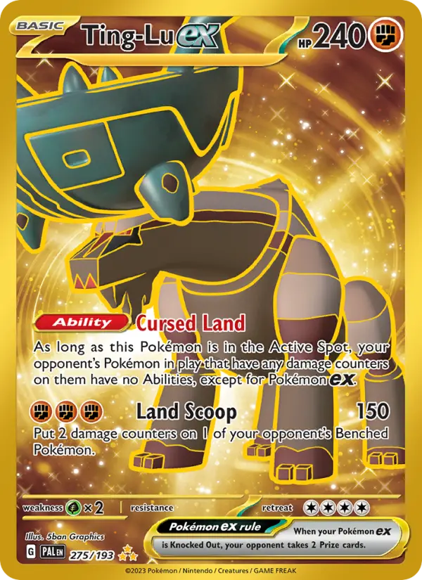 Ting-Lu ex Hyper rare Pokemon card #275 from Paldea Evolved