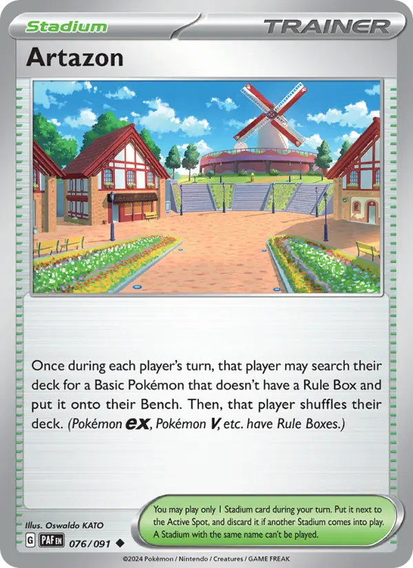 Artazon Uncommon Pokemon card #076 from Paldean Fates