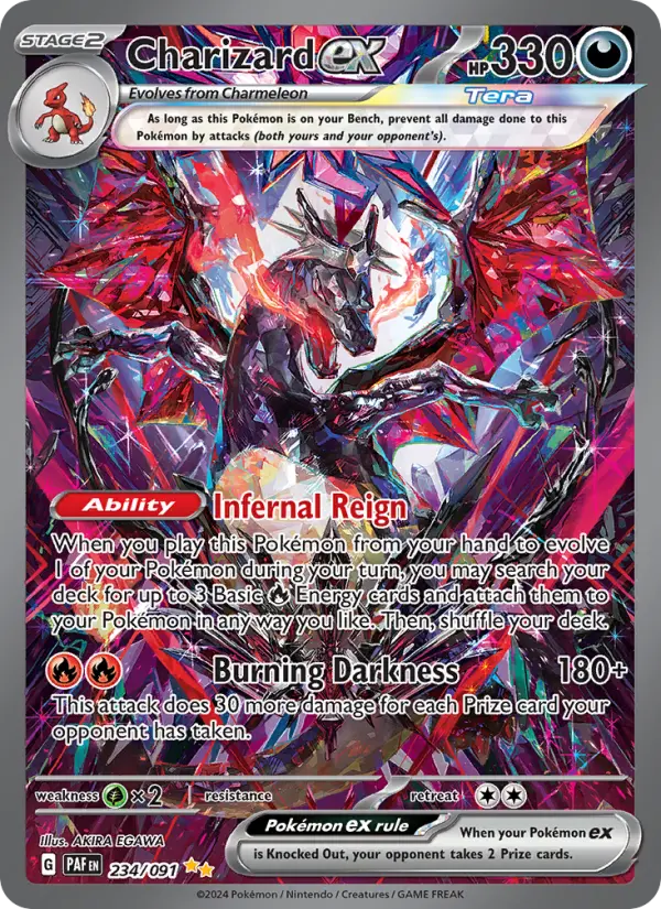 Charizard ex Special illustration rare Pokemon card #234 from Paldean Fates