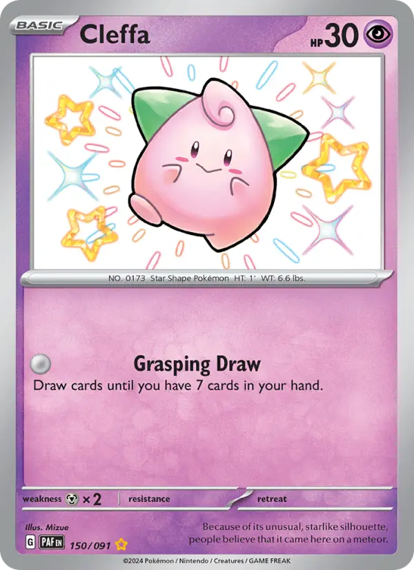 Cleffa Pokemon card artwork