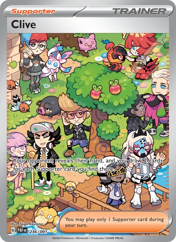Clive Special illustration rare Pokemon card #236 from Paldean Fates