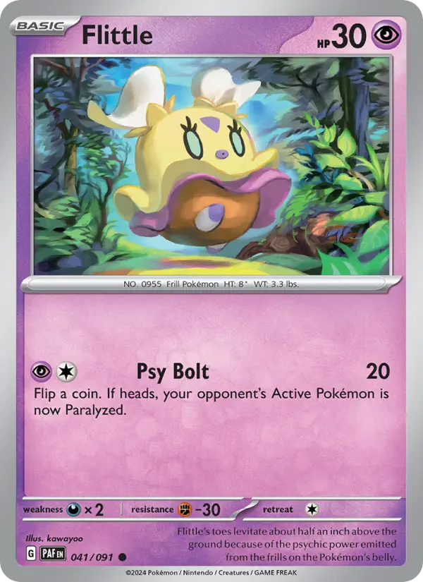 Flittle Common Pokemon card #041 from Paldean Fates
