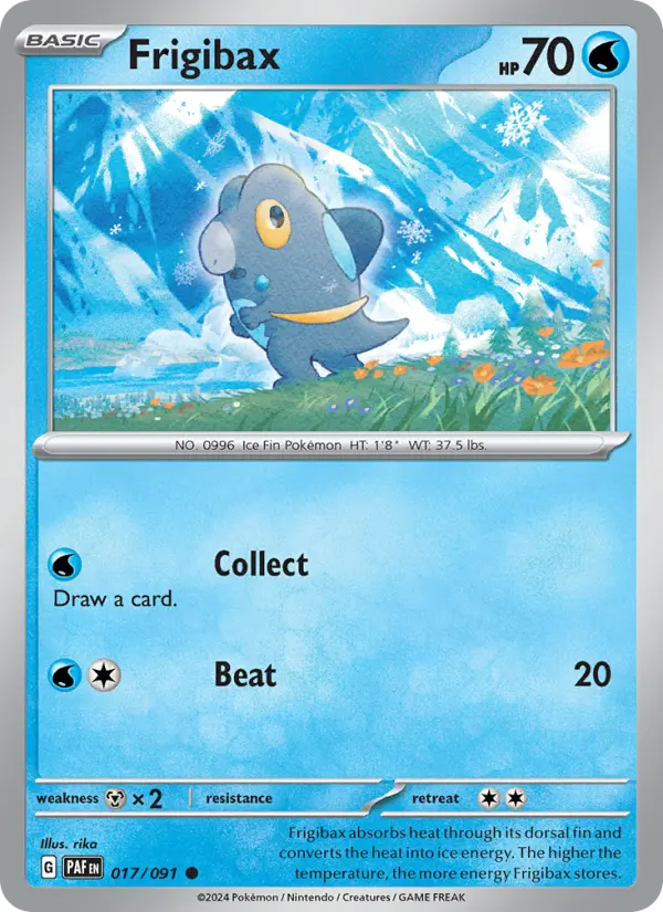 Frigibax Common Pokemon card #017 from Paldean Fates