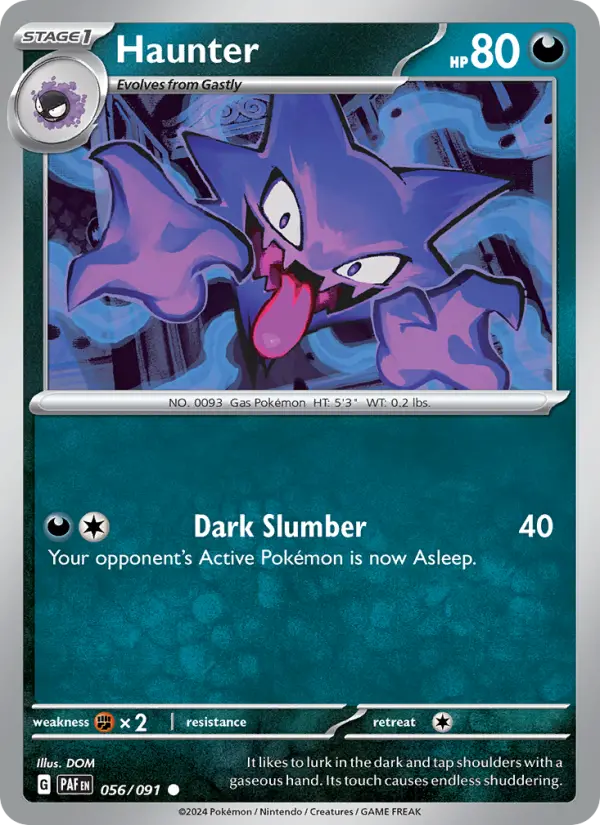 Haunter Common Pokemon card #056 from Paldean Fates
