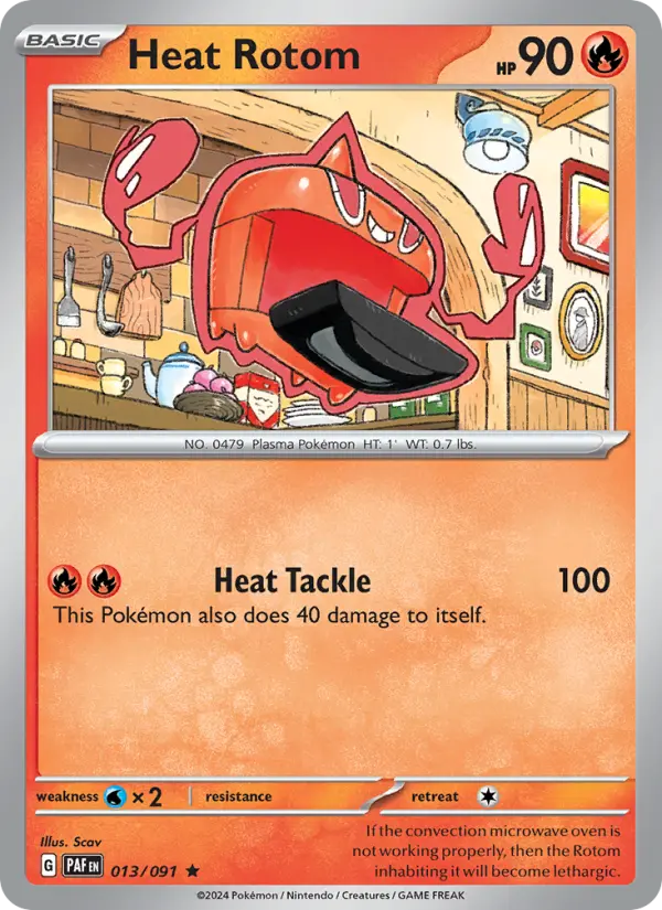 Heat Rotom Rare Pokemon card #013 from Paldean Fates