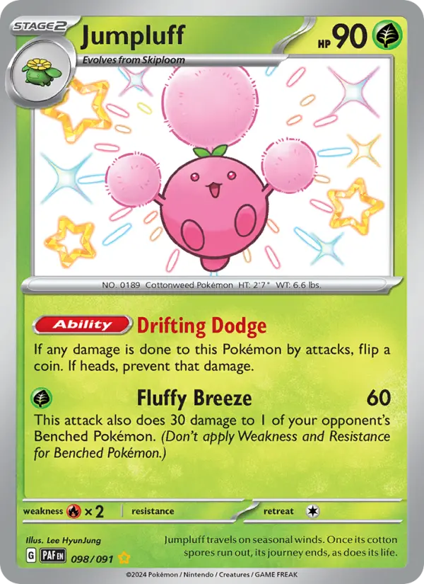 Jumpluff Pokemon card artwork