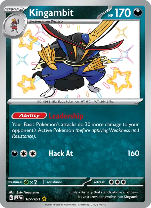 Kingambit Pokemon card artwork