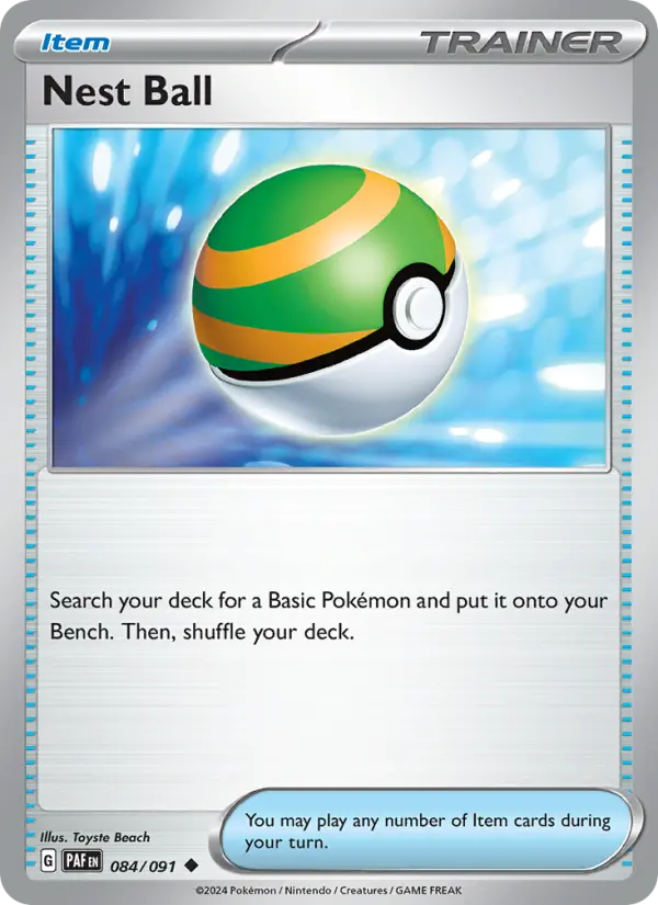 Nest Ball Uncommon Pokemon card #084 from Paldean Fates