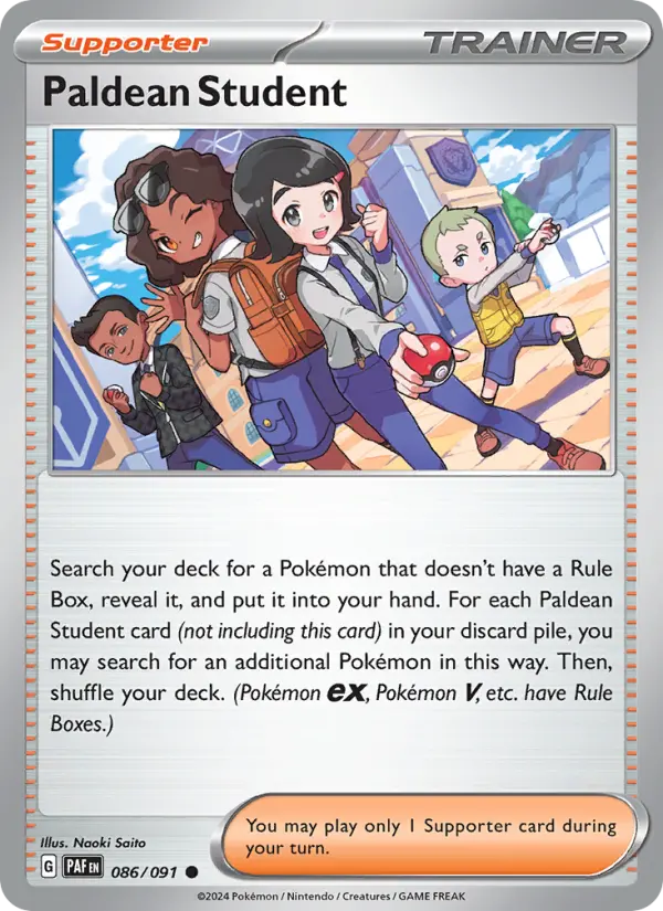 Paldean Student Common Pokemon card #086 from Paldean Fates