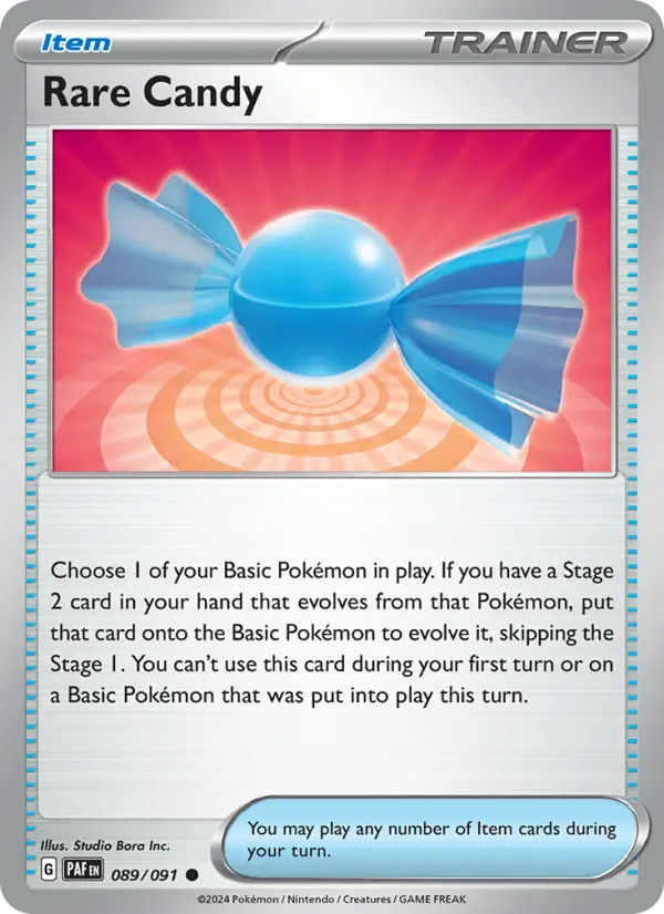Rare Candy Common Pokemon card #089 from Paldean Fates