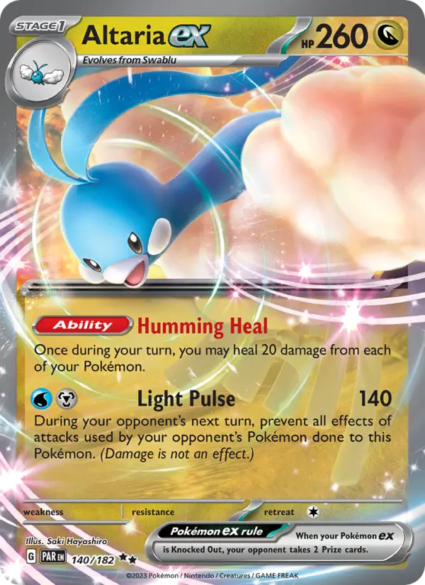 Altaria ex Double rare Pokemon card #140 from Paradox Rift