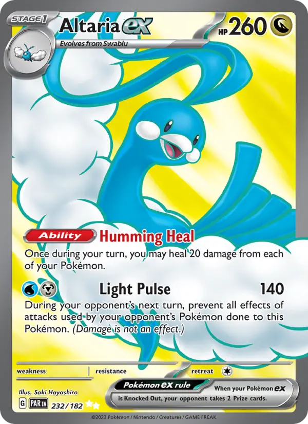 Altaria ex Ultra Rare Pokemon card #232 from Paradox Rift