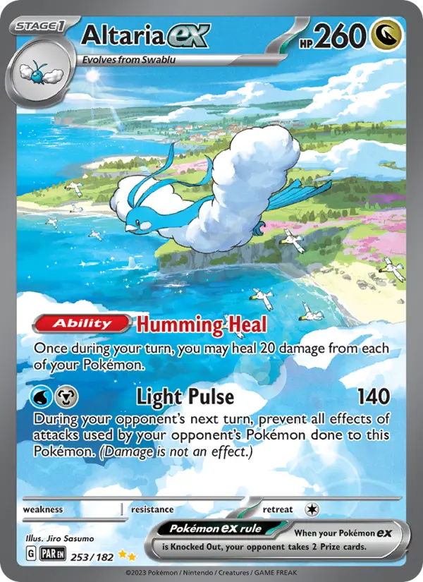 Altaria ex Special illustration rare Pokemon card #253 from Paradox Rift