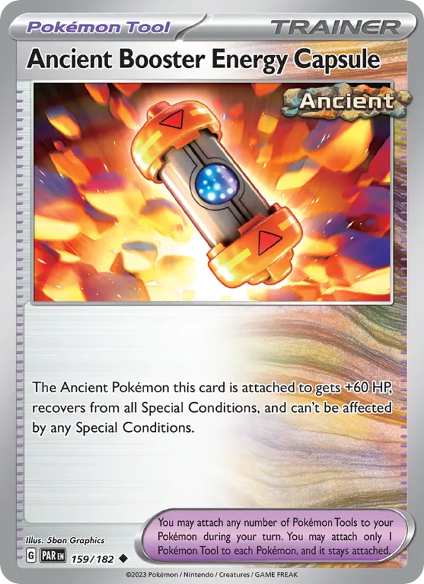 Ancient Booster Energy Capsule Uncommon Pokemon card #159 from Paradox Rift
