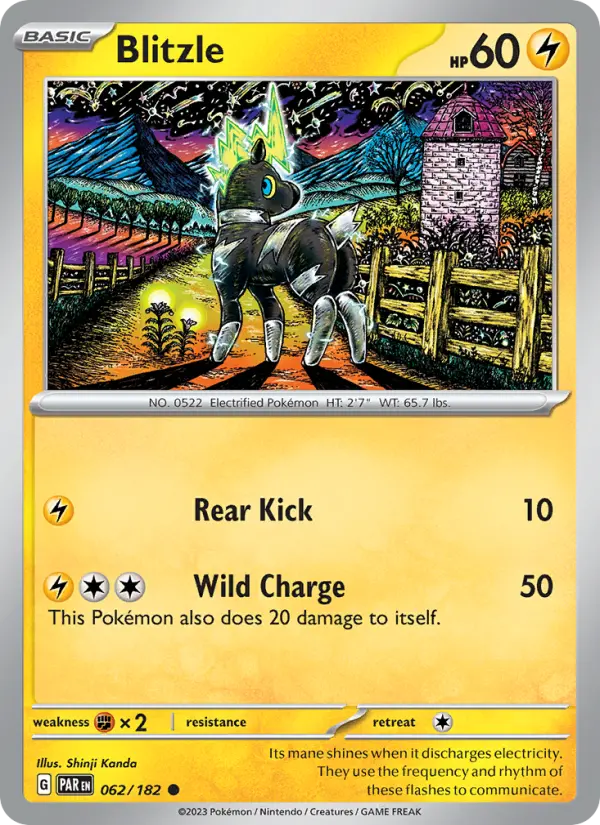 Blitzle Common Pokemon card #062 from Paradox Rift