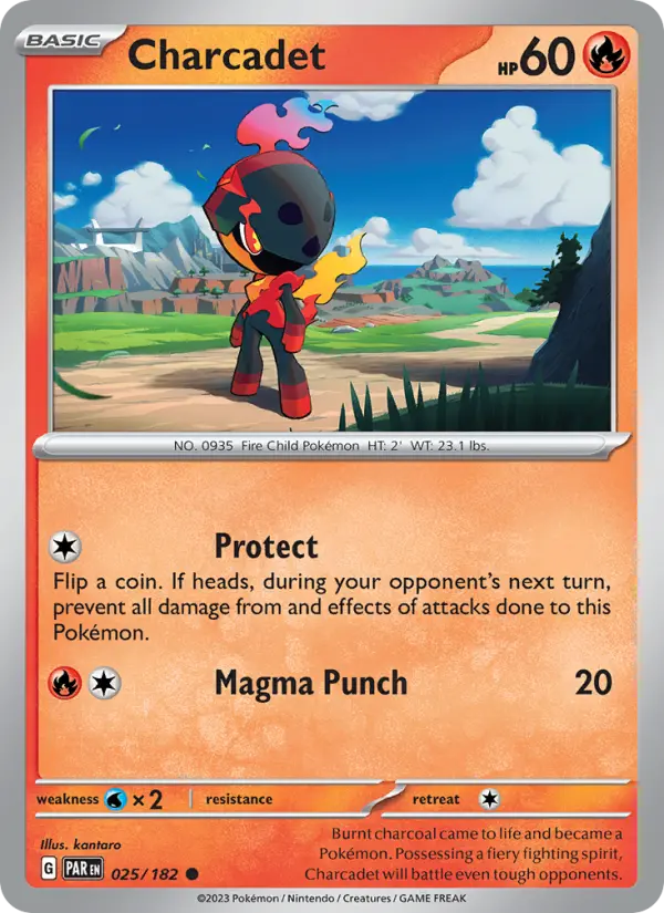 Charcadet Common Pokemon card #025 from Paradox Rift