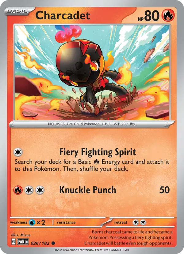 Charcadet Common Pokemon card #026 from Paradox Rift