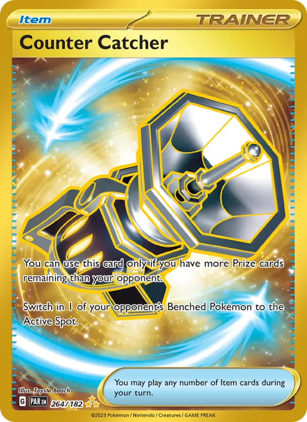 Counter Catcher Hyper rare Pokemon card #264 from Paradox Rift