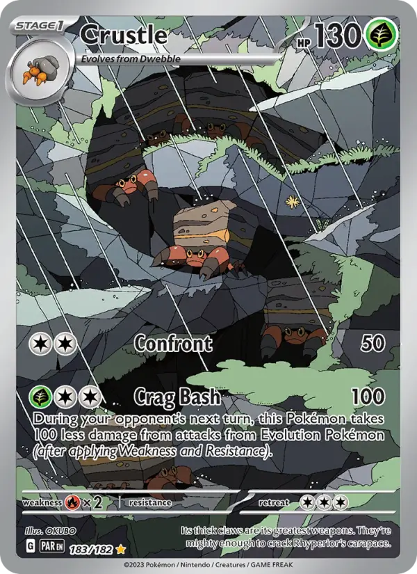 Crustle Illustration rare Pokemon card #183 from Paradox Rift