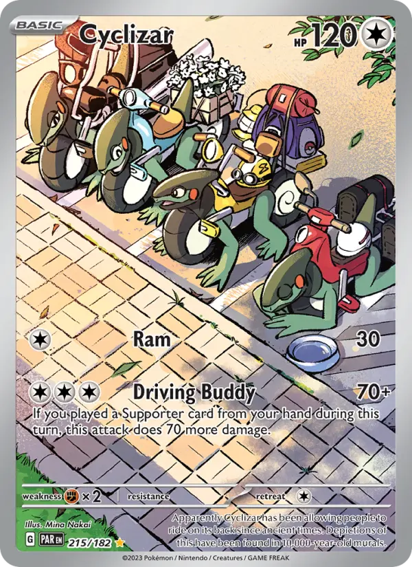 Cyclizar Illustration rare Pokemon card #215 from Paradox Rift