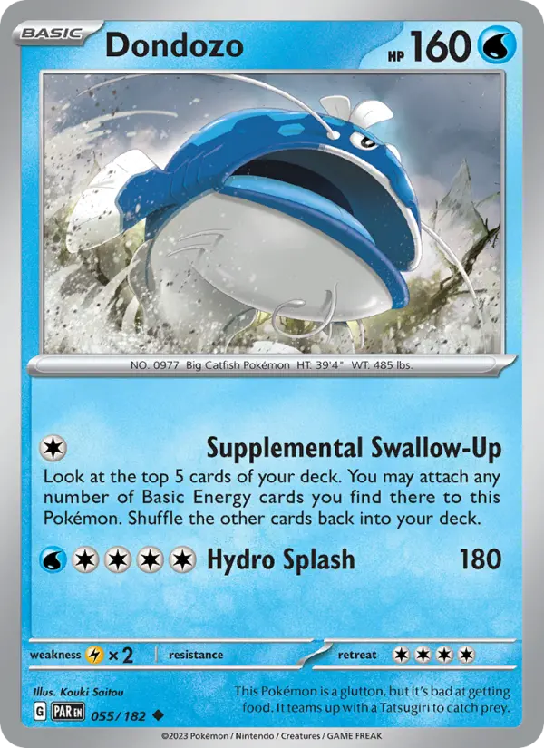 Dondozo Uncommon Pokemon card #055 from Paradox Rift