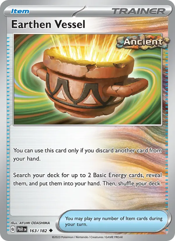 Earthen Vessel Uncommon Pokemon card #163 from Paradox Rift