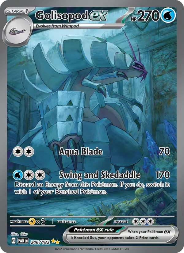 Golisopod ex Special illustration rare Pokemon card #246 from Paradox Rift