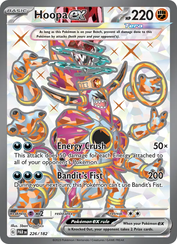 Hoopa ex Ultra Rare Pokemon card #226 from Paradox Rift