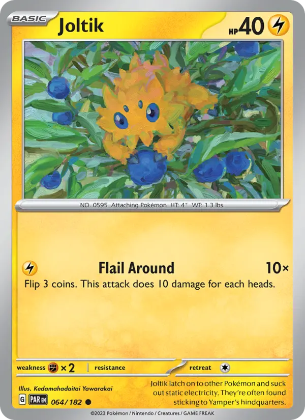 Joltik Common Pokemon card #064 from Paradox Rift