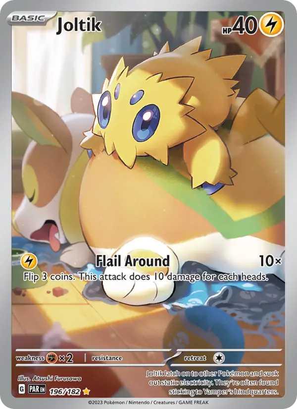 Joltik Illustration rare Pokemon card #196 from Paradox Rift