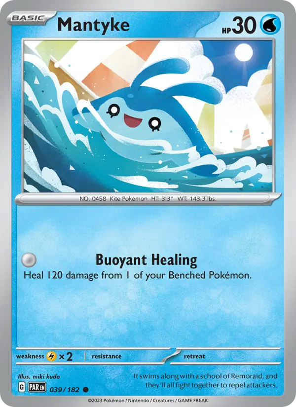 Mantyke Common Pokemon card #039 from Paradox Rift