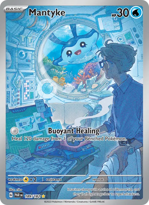 Mantyke Illustration rare Pokemon card #189 from Paradox Rift
