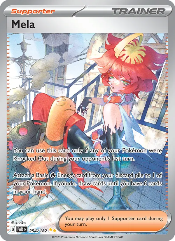 Mela Special illustration rare Pokemon card #254 from Paradox Rift