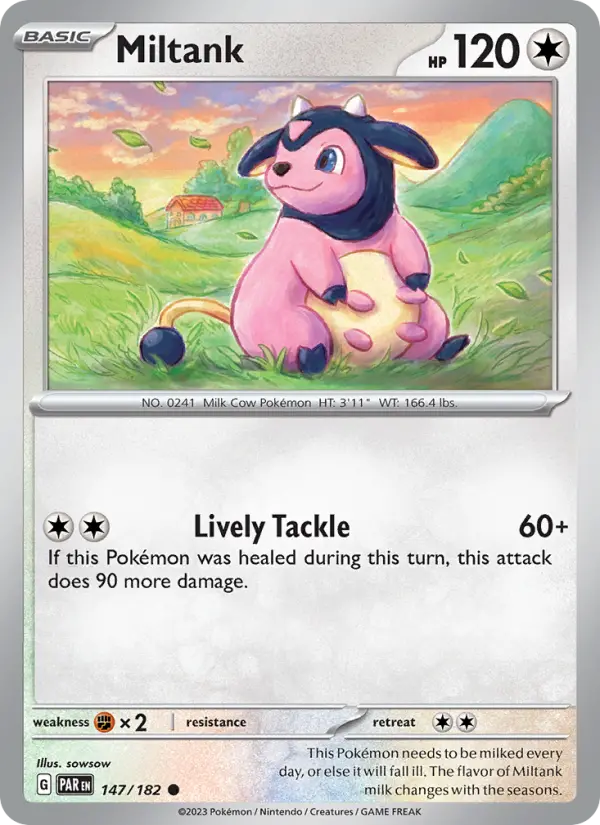 Miltank Common Pokemon card #147 from Paradox Rift
