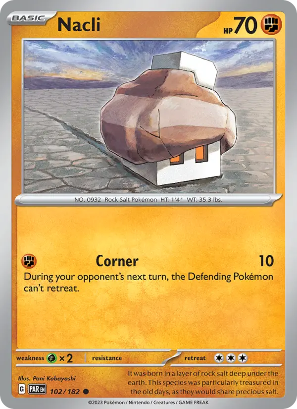 Nacli Common Pokemon card #102 from Paradox Rift