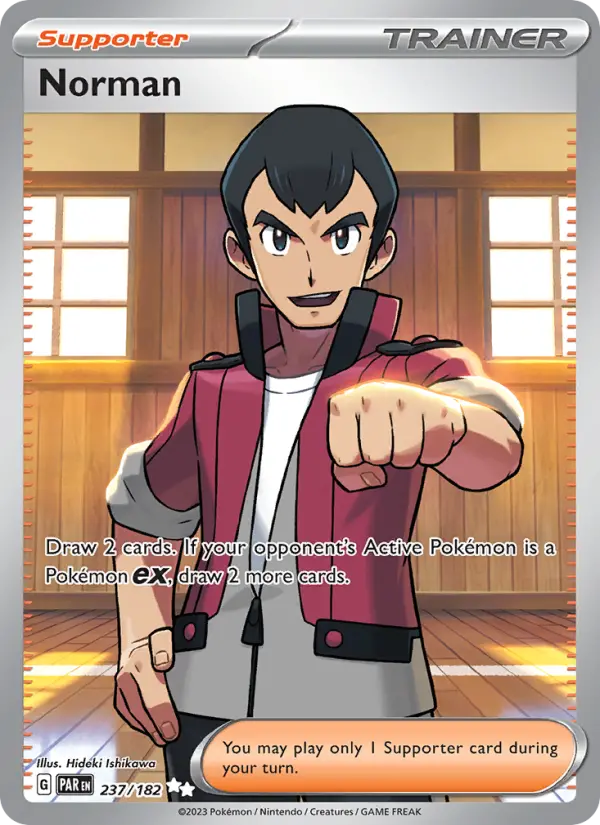 Norman Ultra Rare Pokemon card #237 from Paradox Rift