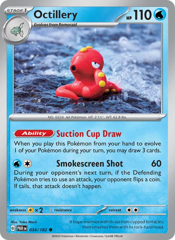 Octillery Common Pokemon card #034 from Paradox Rift