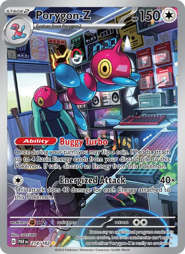 Porygon-Z Illustration rare Pokemon card #214 from Paradox Rift