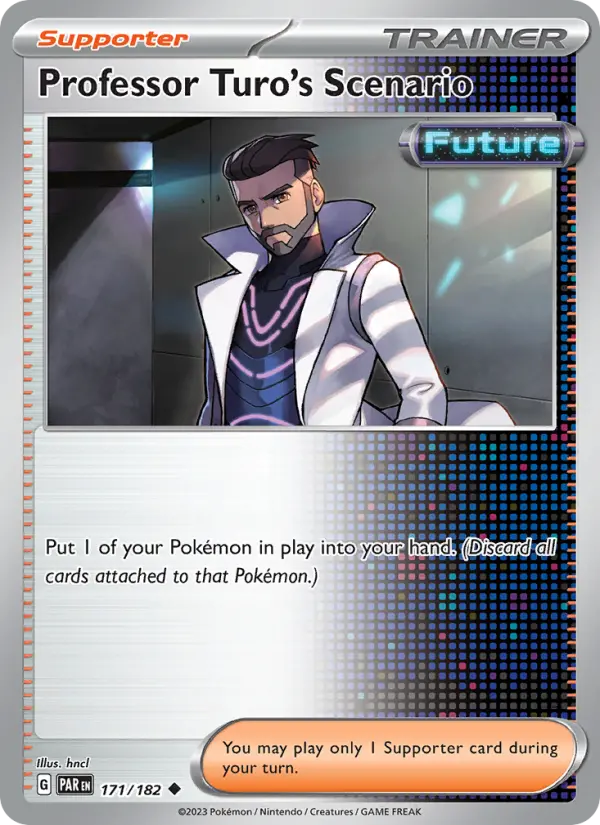 Professor Turo's Scenario Uncommon Pokemon card #171 from Paradox Rift