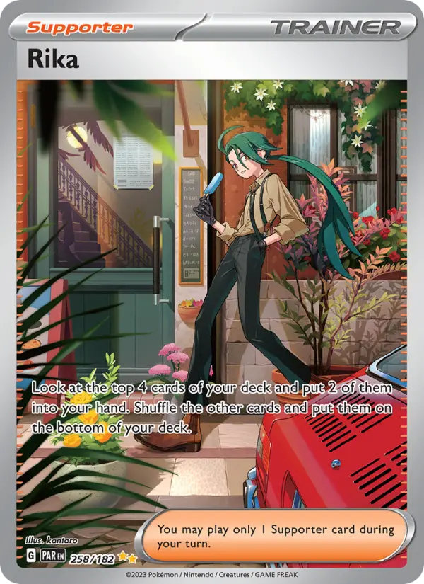 Rika Special illustration rare Pokemon card #258 from Paradox Rift