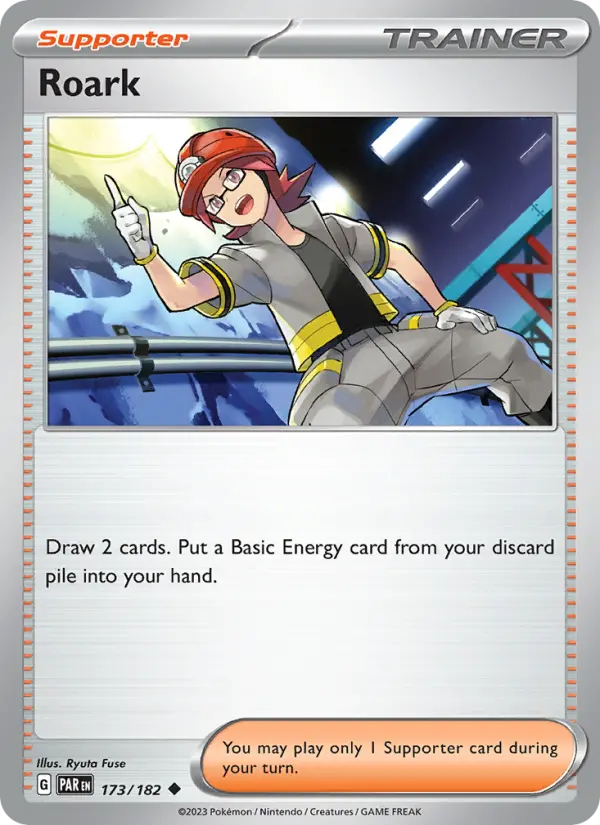 Roark Uncommon Pokemon card #173 from Paradox Rift