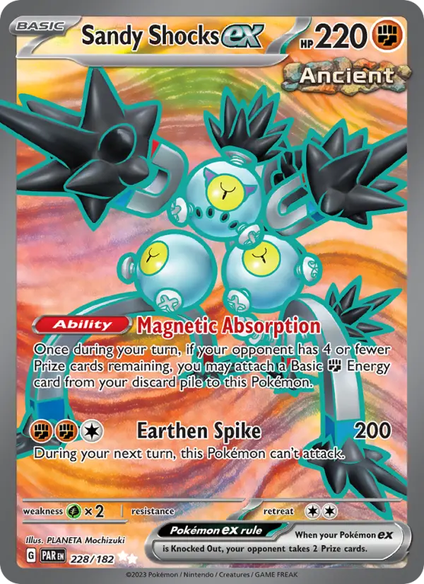 Sandy Shocks ex Ultra Rare Pokemon card #228 from Paradox Rift