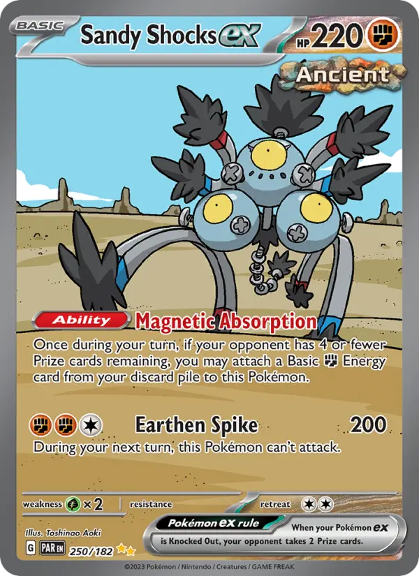 Sandy Shocks ex Special illustration rare Pokemon card #250 from Paradox Rift