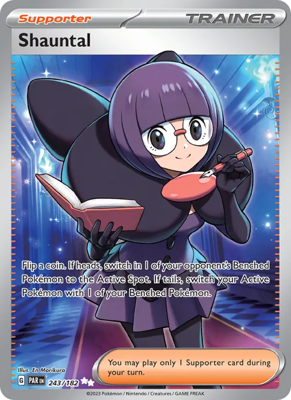Shauntal Ultra Rare Pokemon card #243 from Paradox Rift