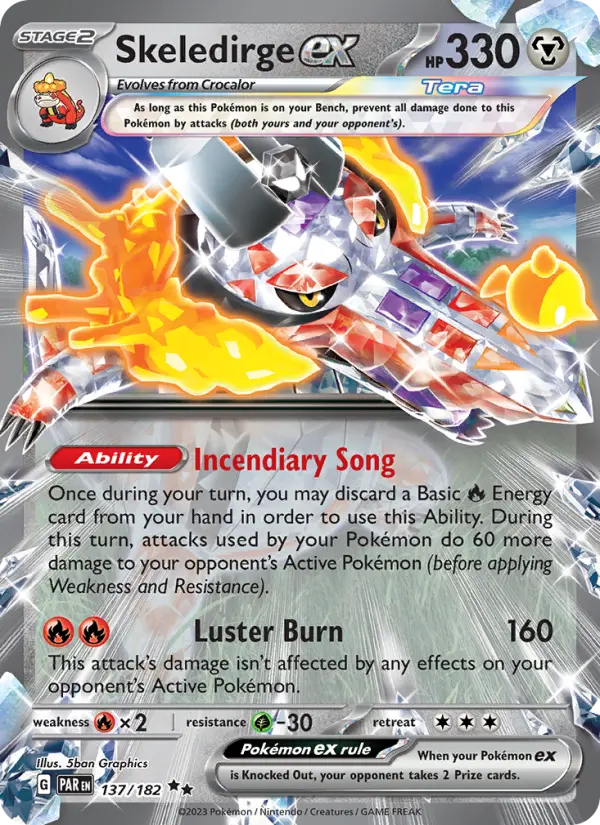 Skeledirge ex Double rare Pokemon card #137 from Paradox Rift