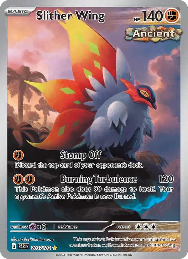 Slither Wing Illustration rare Pokemon card #203 from Paradox Rift