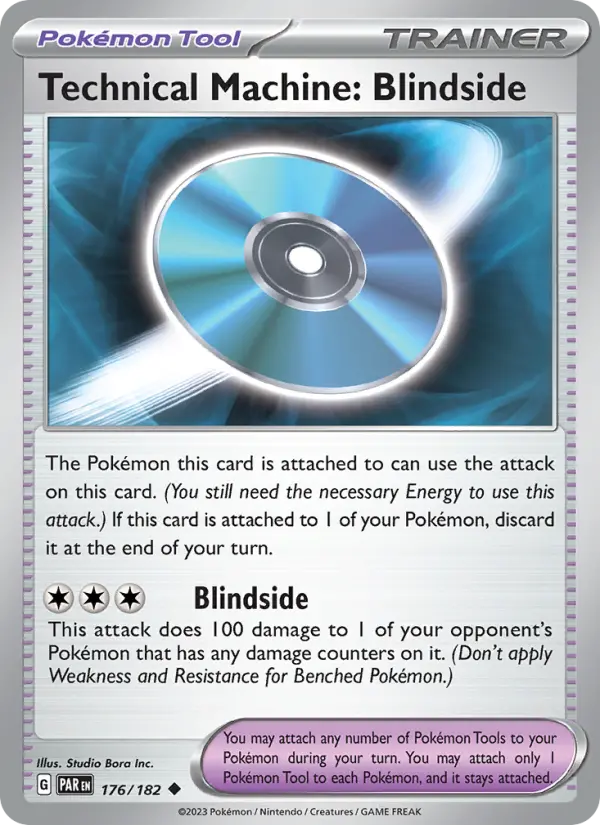 Technical Machine: Blindside Uncommon Pokemon card #176 from Paradox Rift