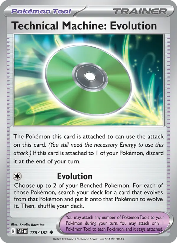 Technical Machine: Evolution Uncommon Pokemon card #178 from Paradox Rift