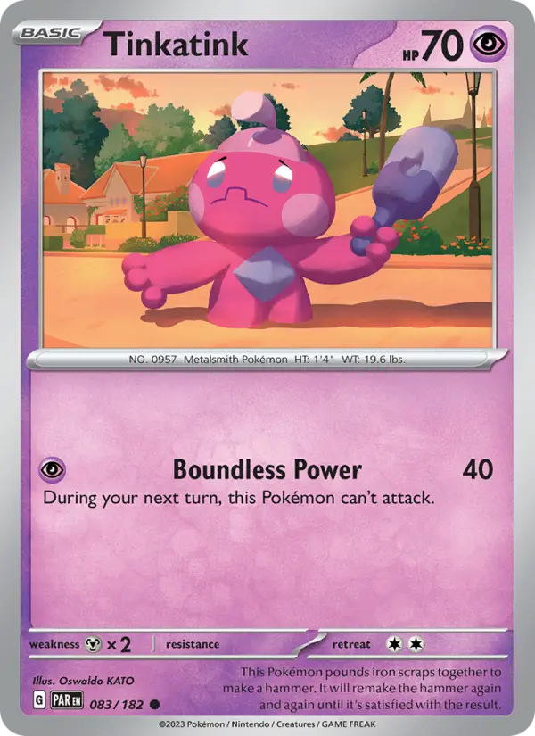 Tinkatink Common Pokemon card #083 from Paradox Rift